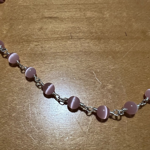 ONE BRAND NEW 18” STERLING SILVER & GLASS BEADS NECKLACE CTM11 - Picture 3 of 5